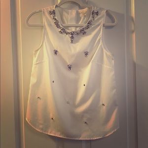Beautiful rhinestone sleeveless top